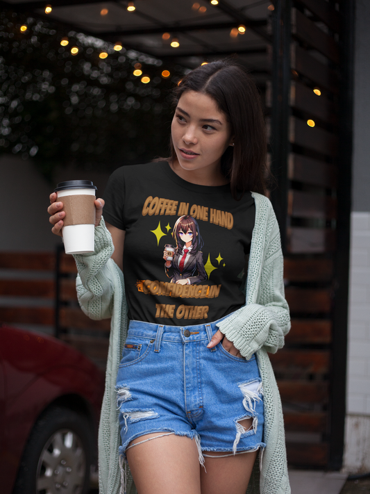 Women's Coffee In One Hand Confidence In The Other T-Shirt